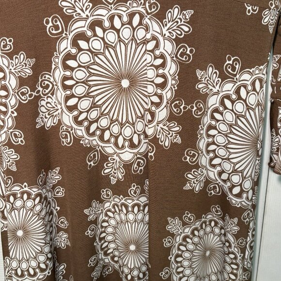 INC International Concepts Womens Babydoll Dress Medium Y2K Boho Floral Abstract - Picture 8 of 9